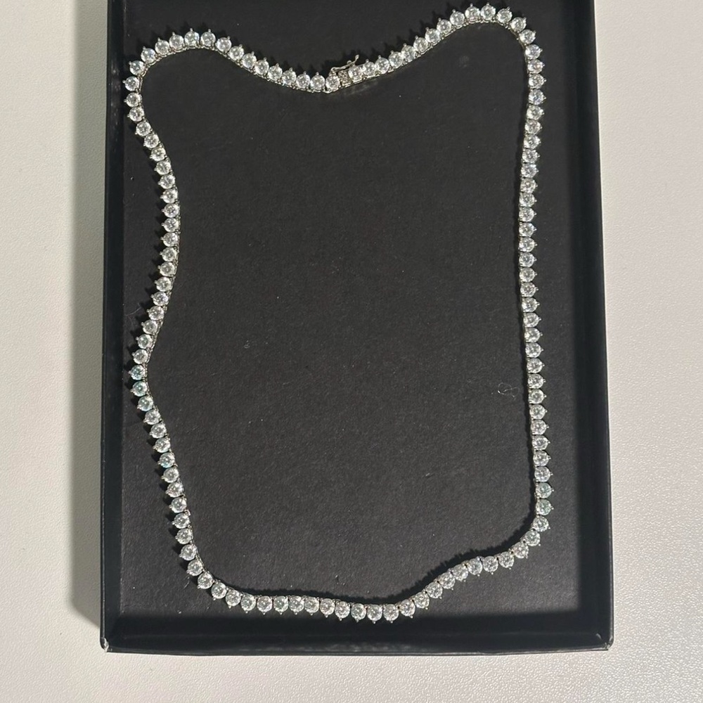 Super pretty sapphire tennis necklace, original purchased for $350